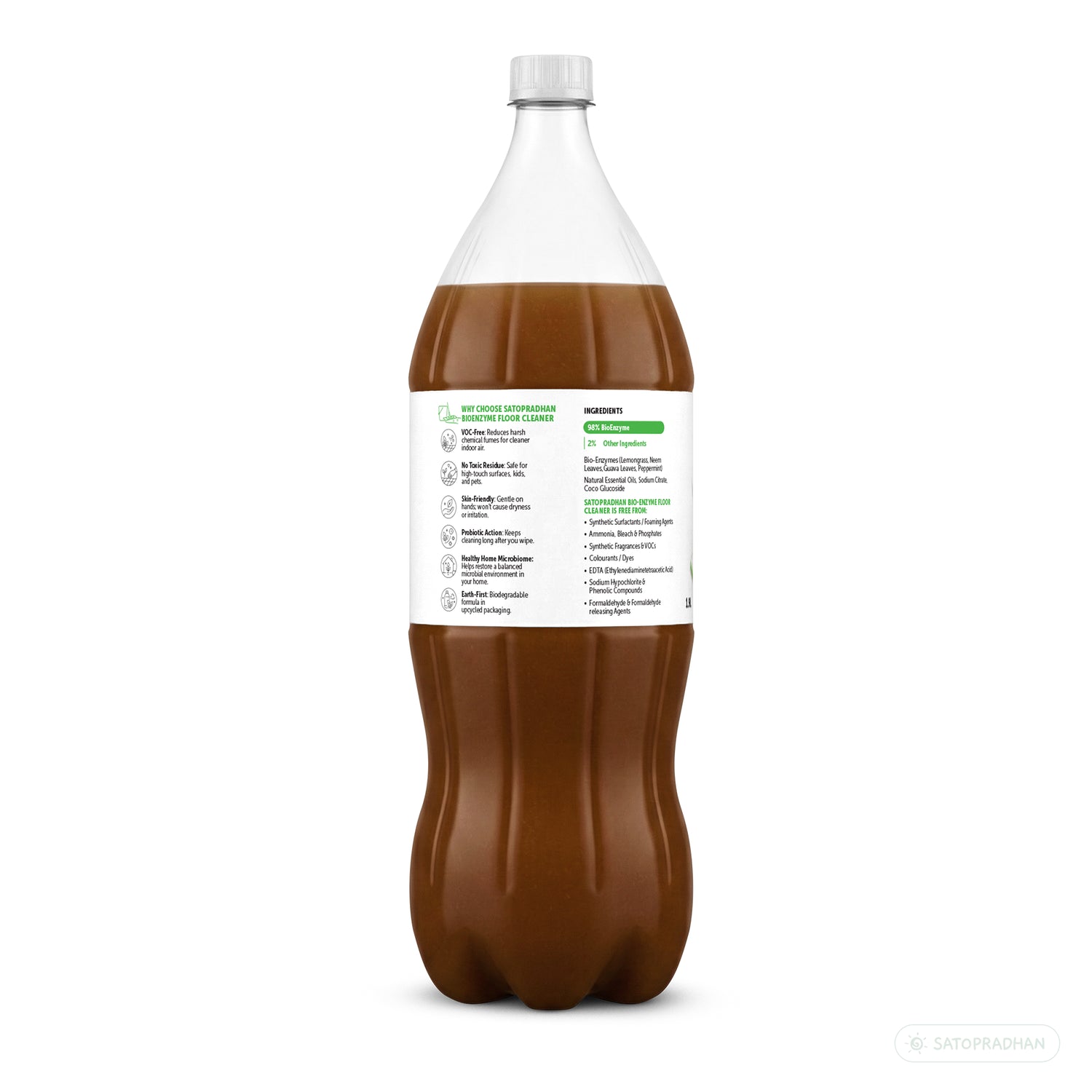 Eco Friendly Floor Cleaner 750ml & 1.9L - Herbal Bio Enzyme Floor Cleaner - Organic, Non-Toxic & Pet-Friendly - Eco Floor Cleaner - Plant-Based Surface Cleaner