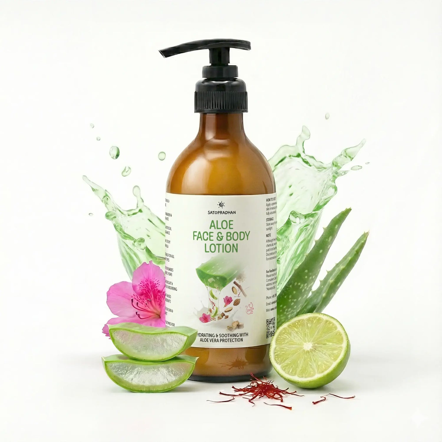 Aloe Face & Body Lotion 200ml - Lightweight & Non Sticky Moisturiser - Face & Body Cream - Natural, Pure & Vegan - Non- Toxic Face Lotion - Plant-Based Moisturizer