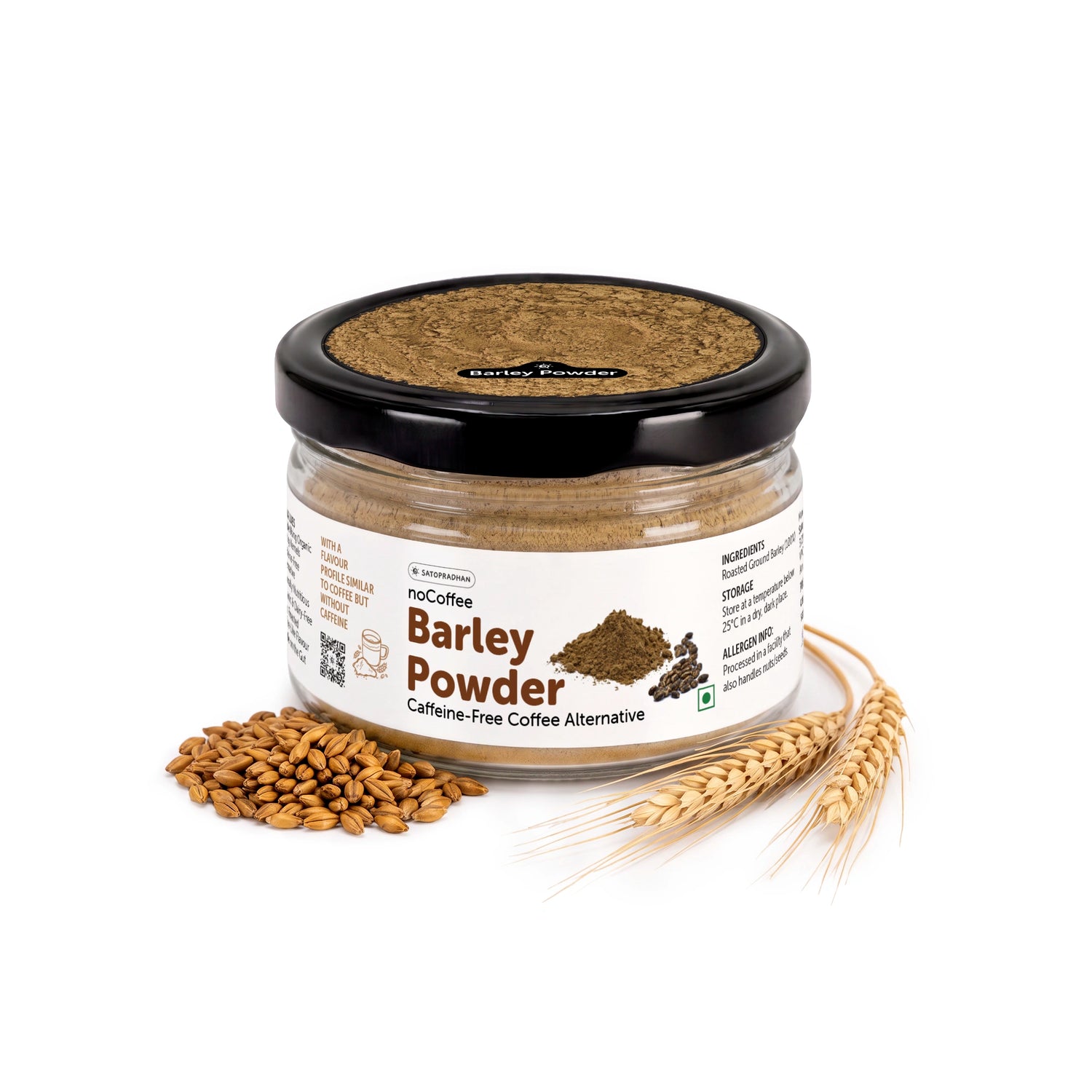 noCoffee Barley Powder  - Naturally Caffeine-Free Coffee Alternative - Roasted Nutty Wellness Drink