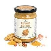 Natural Peanut Butter Crunchy 500g - Mildly Sweetened with Organic Jaggery Powder - All Natural, Gluten-Free, Organic, Healthy & Vegan - Ideal for Keto & Vegan Diets, Gym Goers, & Healthy Snacks