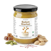 Kesar Badam Sharbat 700g - Organic Almond Syrup - Badam Drink Concentrate - Sweetened with Brown Dhaga Mishri
