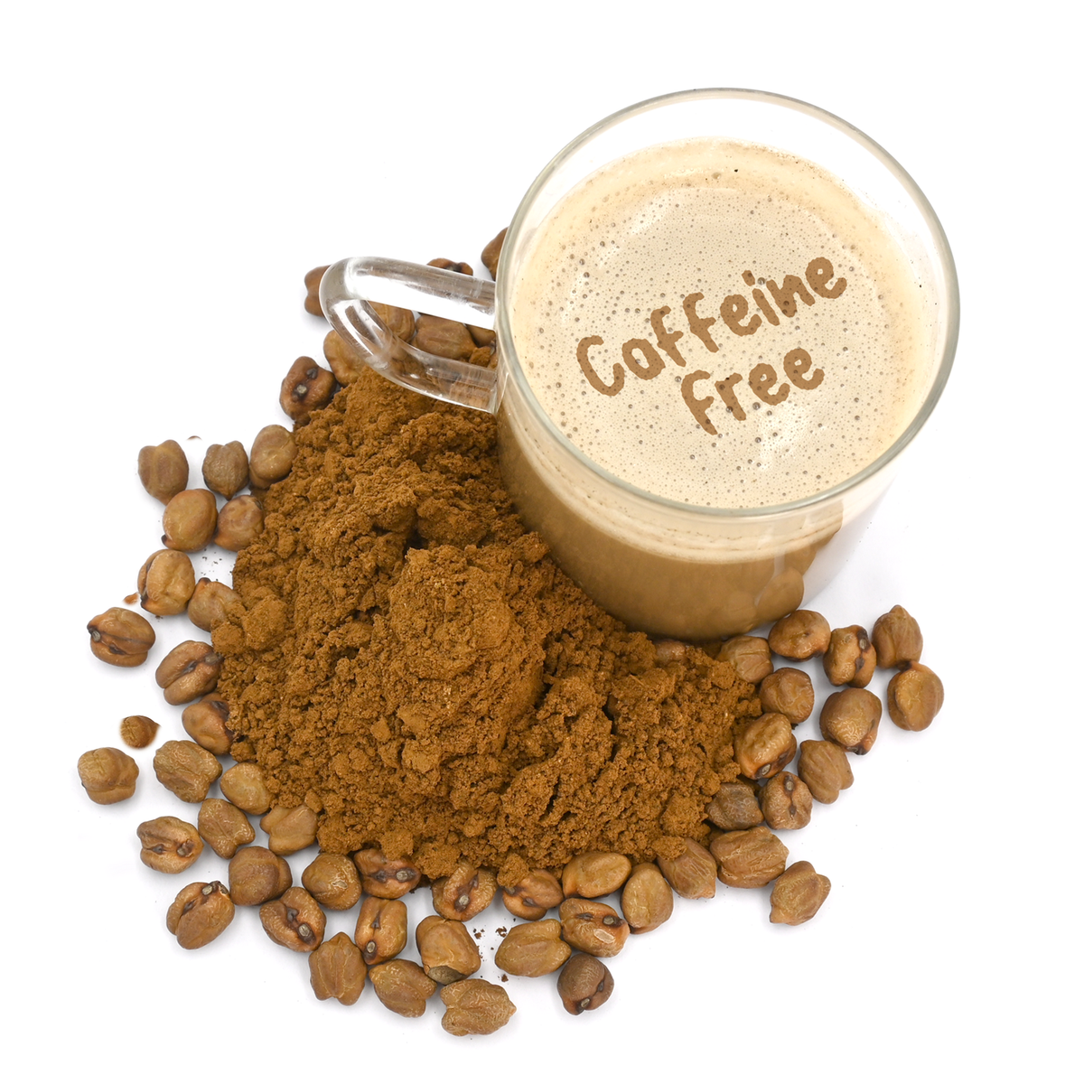 No Coffee Powder 100g & 200g -  Prepared using Organic Chickpeas/Kabuli Chana - Non Stimulant Caffeine Free & Dairy-Free Fine Powder without Sugar, Artificial Flavours/ Colors or Preservatives