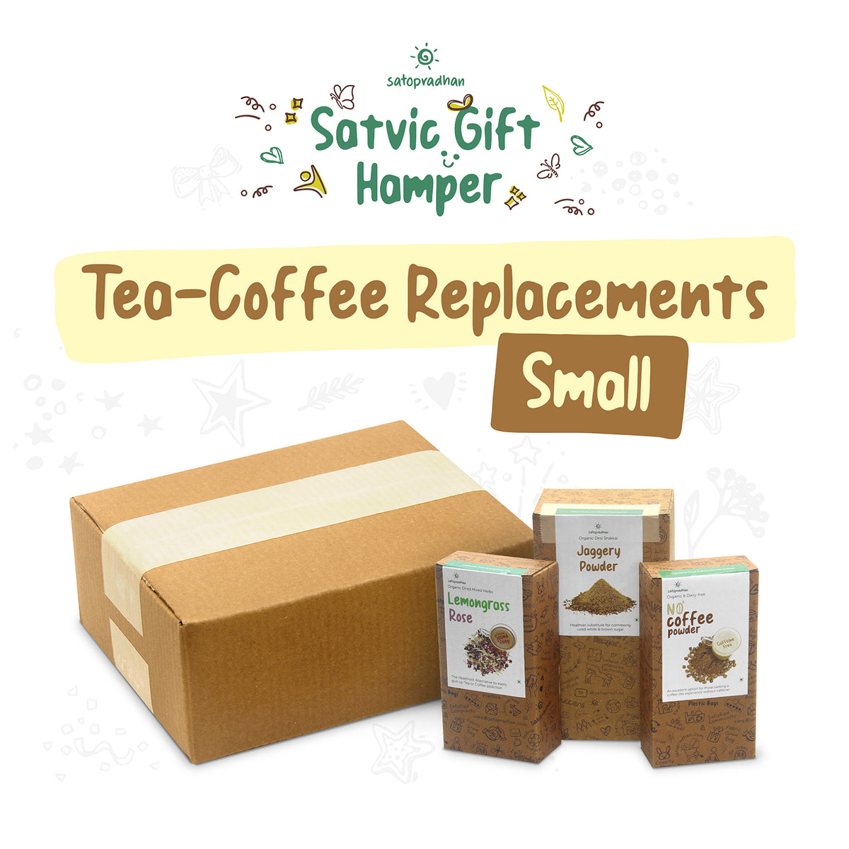 Tea Coffee Replacement Gift Pack | Caffeine-Free Healthier Alternatives-Satvic Gift Hamper