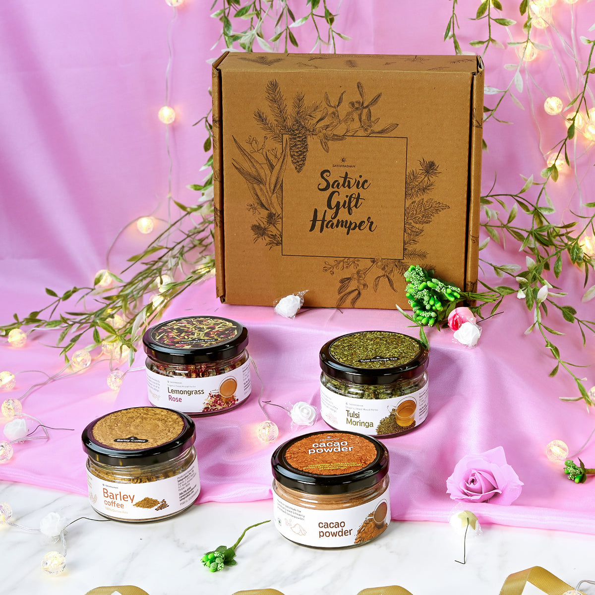 Tea Coffee Alternates - Healthy Substitutes - Organic & Caffeine-free - A Satvic Gift Hamper