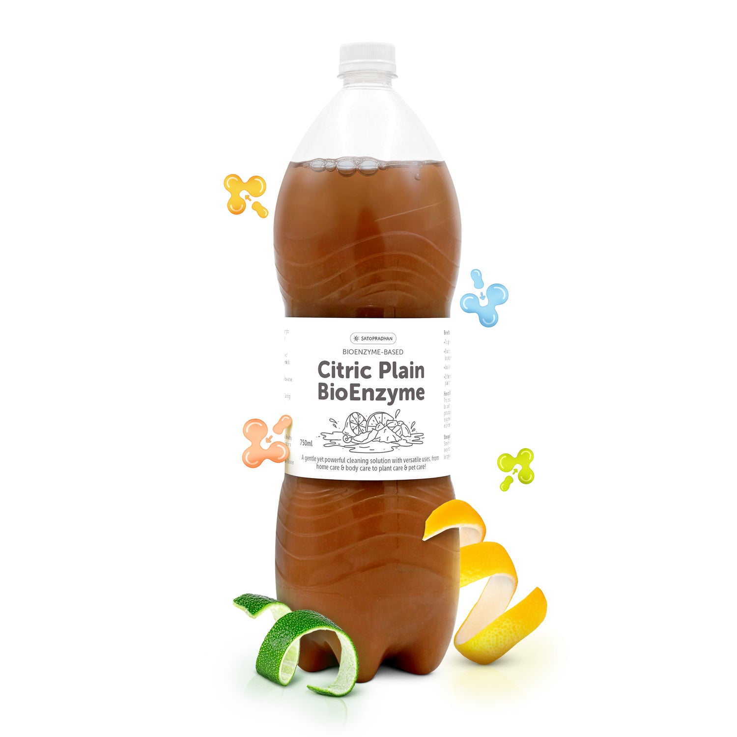 Plain Citric Bio Enzyme 750ml or 1.9L - Multipurpose Home Cleaner - Bioenzyme All Purpose Cleaner - Concentrated & Environmentally Friendly Disinfectant Spray