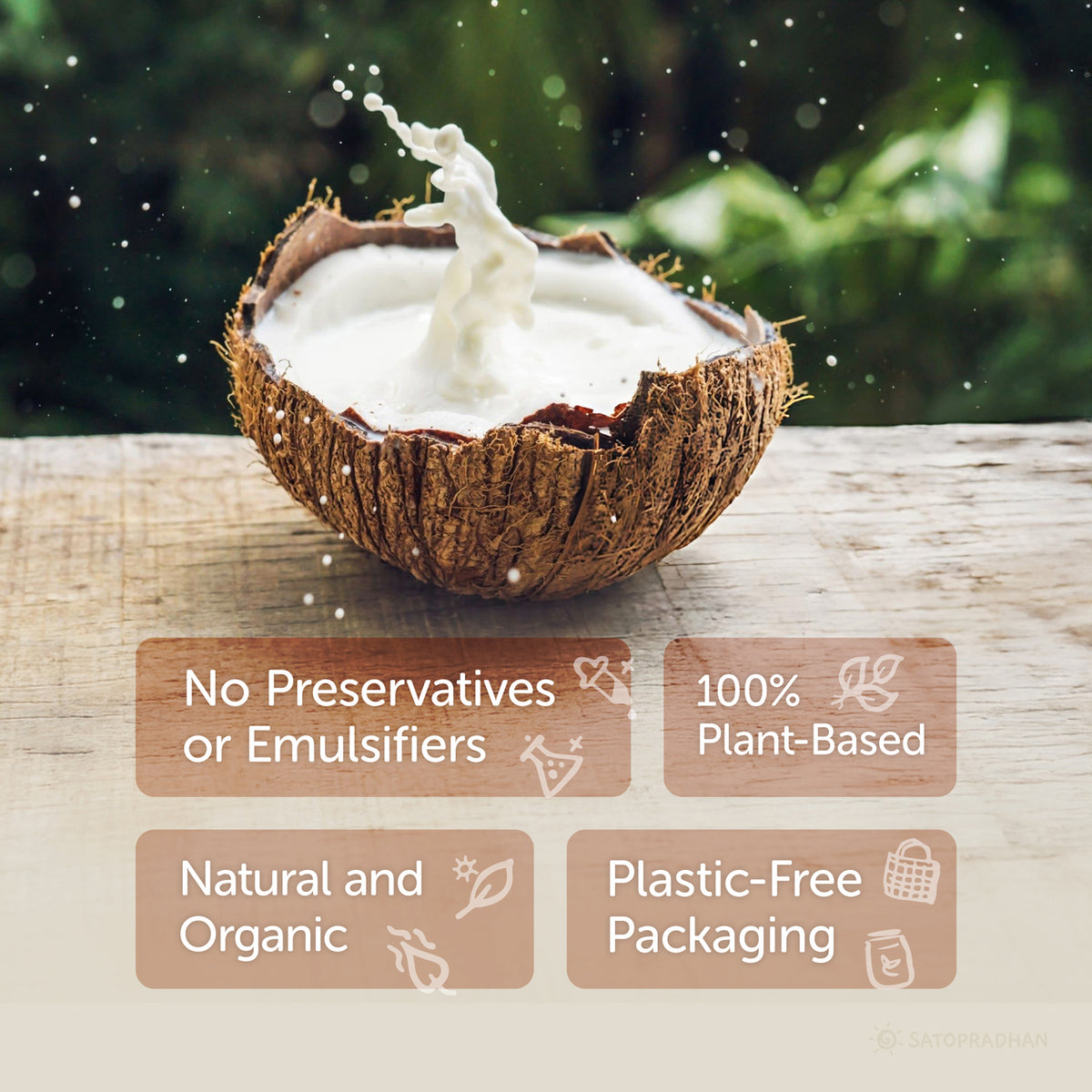 Key Features of Unsweetened Coconut Milk Cream 400ml - Pure & Organic Plant-Based Cream made from Southern Coconuts - No Added Sugar - No Additives - Dairy-Free - Lactose-Free - Vegan