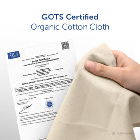 Global Organic Textile Standard (GOTS) certification for Roti Wrap Cloths, confirming organic and sustainable fabric