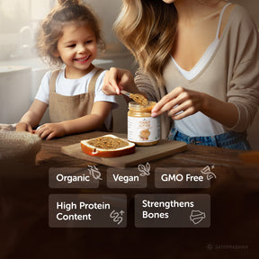 Organic mildly sweetened peanut butter: Free from gluten, soy, dairy, artificial preservatives, and hydrogenated oil, perfect for vegans and those with dietary restrictions or allergies