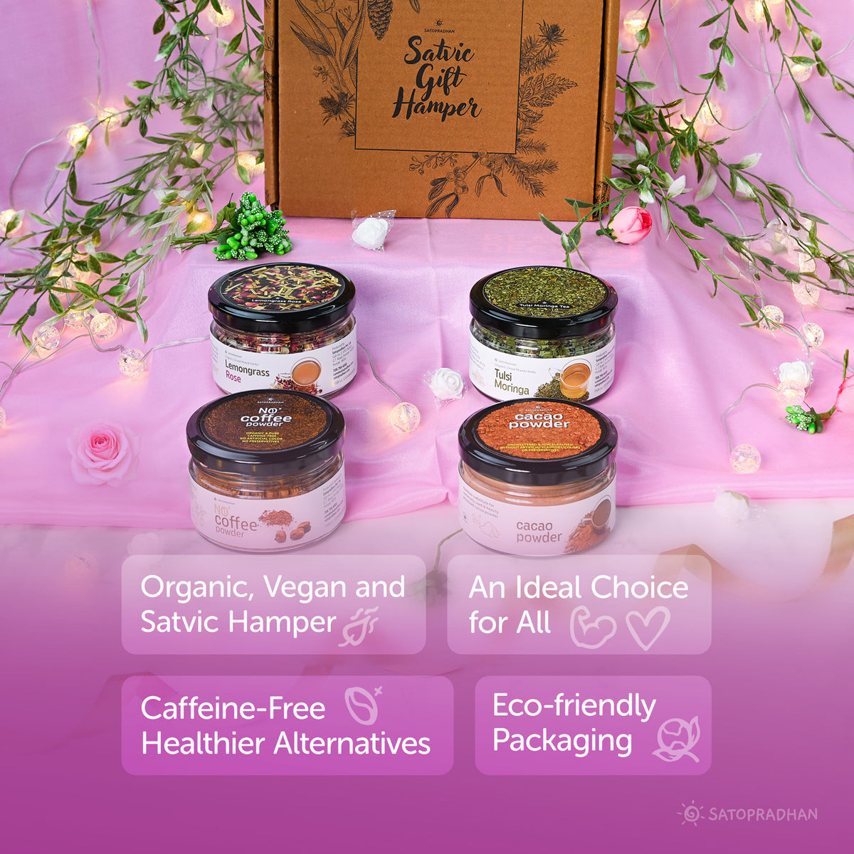 Tea Coffee Alternates | Healthy Substitutes | Organic & Caffeine-free - A Satvic Gift Hamper