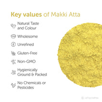 natural taste and color, wholesome, unrefined, gluten free, non gmo, hygienically ground and packed, no chemicals and pesticides