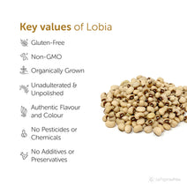 Lobia - Rongi/ Chawli - Cowpea (Black Eye) -  Organic, Raw, Unpolished & Wholesome 800g - Ethically Sourced without Preservatives