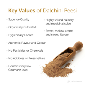 Dalchini Peesi - Cinnamon Ceylon C5 Powder 100g  -  Purely Organic & Rarely found quality; also Known as True/ Real Cinnamon