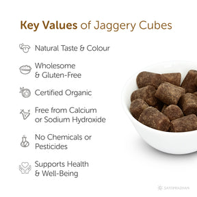 The jaggey cones are certified-organic, gives natural caramel like taste and supports health & well-being