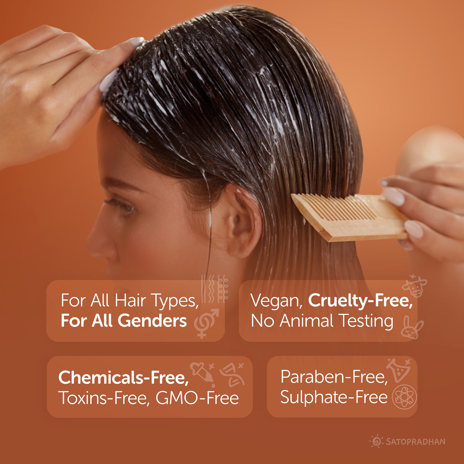 for all hair types, cruelty free, chemical free. paraben free, sulphate free