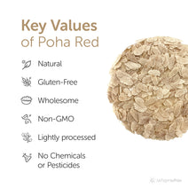 Poha Red-Organic & Wholesome 400g & 2.4Kg -Gluten free & Saponin free - High Quality Unrefined Grains without Preservatives_Key Values, features, maine points, importance, benefits
