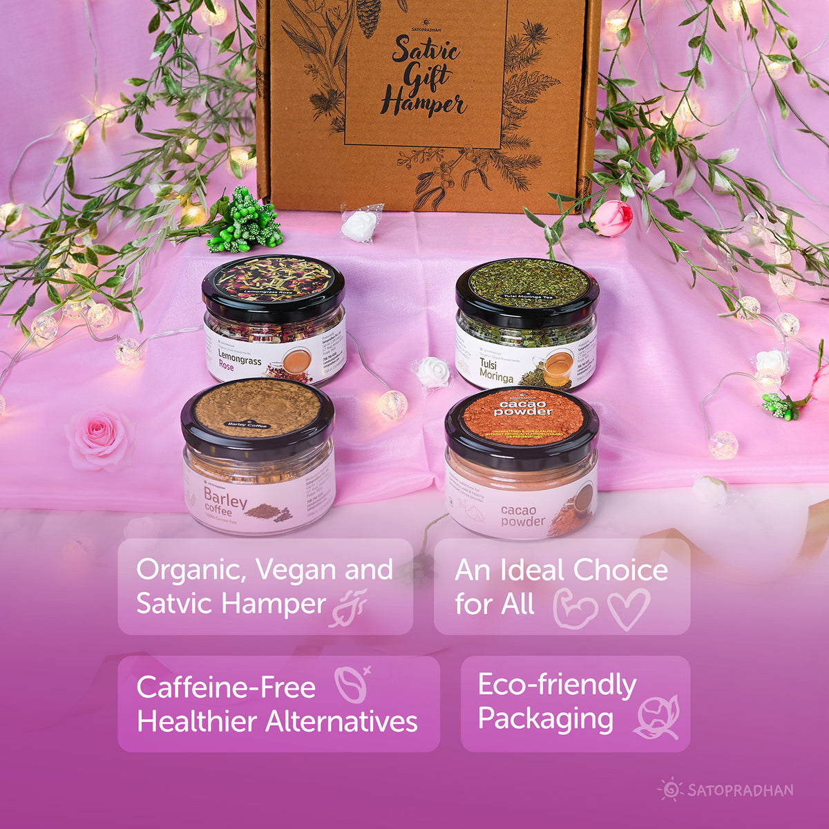 Tea Coffee Alternates | Healthy Substitutes | Organic & Caffeine-free - A Satvic Gift Hamper
