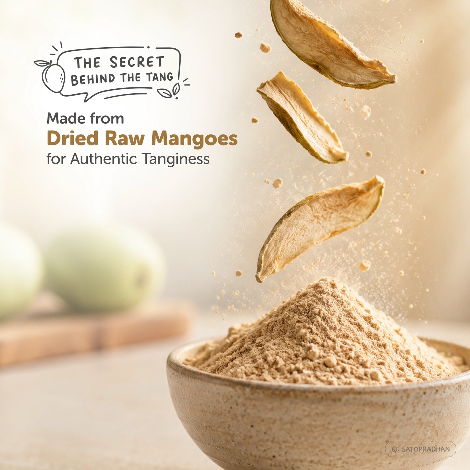 Organic Amchur Powder 100g - Dry Mango Powder - High-Quality, Pure & Chemical-Free