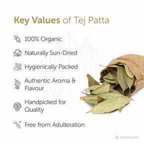 Bay Leaves Dried - Tej Patta 100g -  Purely Natural & Organic herb without Adulteration - No Added Chemical Preservatives