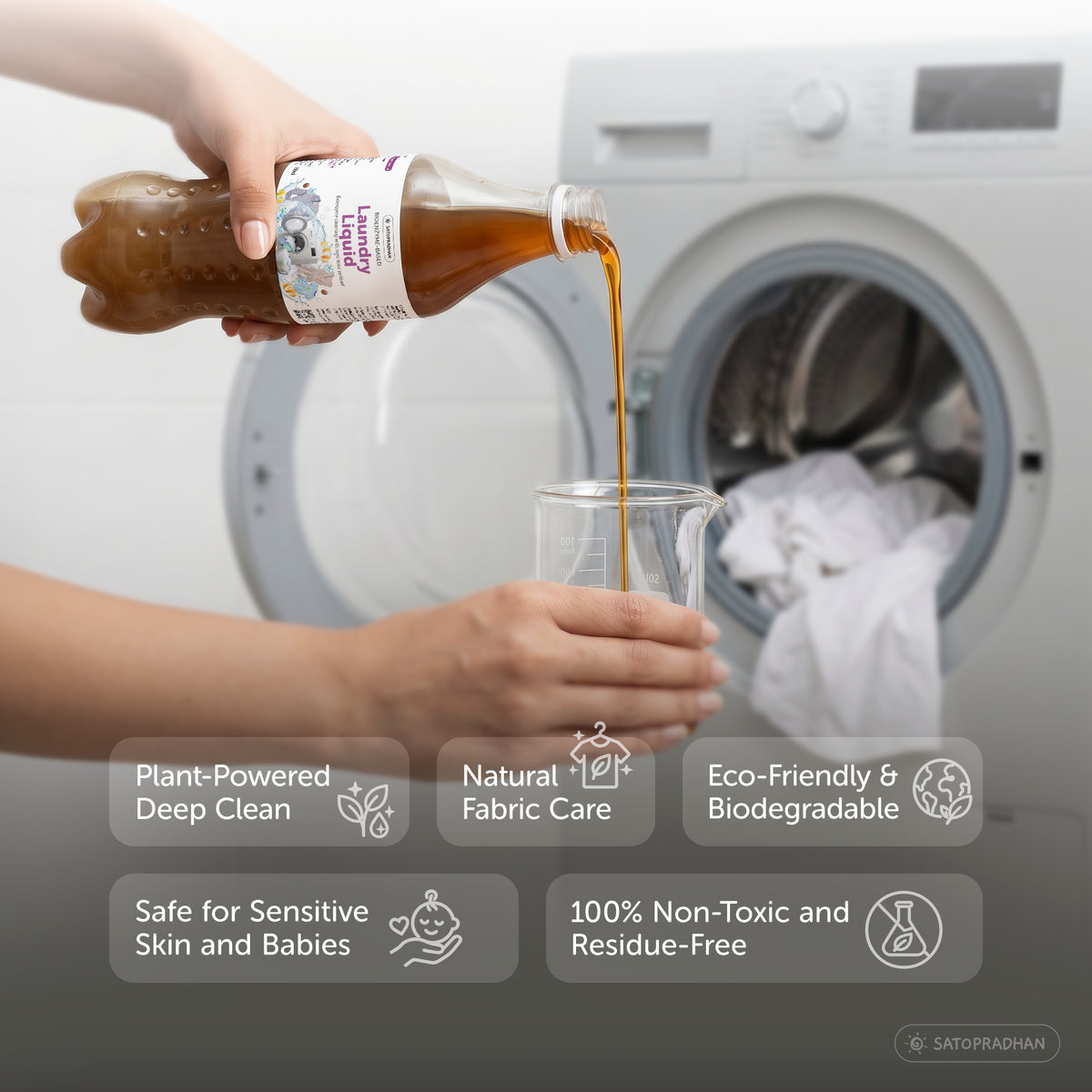 Bioenzyme Laundry Detergent Liquid  750ml/1.9L – Natural, Plant-Based & Eco-Friendly