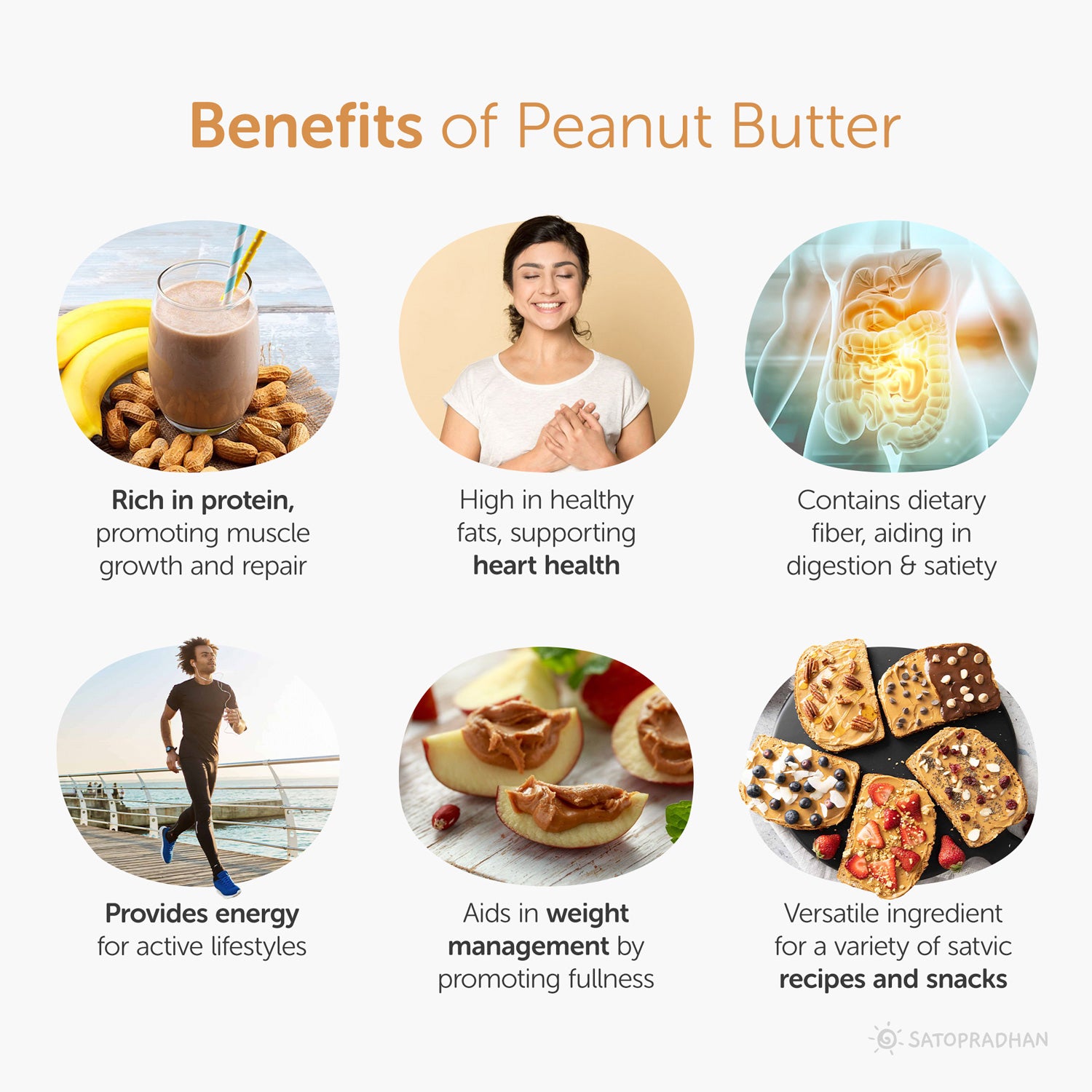 Unsweetened Peanut Butter 500g - Creamy - All Natural, Gluten-Free & Vegan - No Hydrogenated Soybean Oil or Refined Sugar - Unsalted Peanut Butter