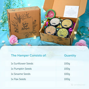 Organic Seeds Delight Gift Hamper| Wholesome Eco-Friendly Gift Pack| Pure and Natural Edible Seeds| Satvic Gift Hamper