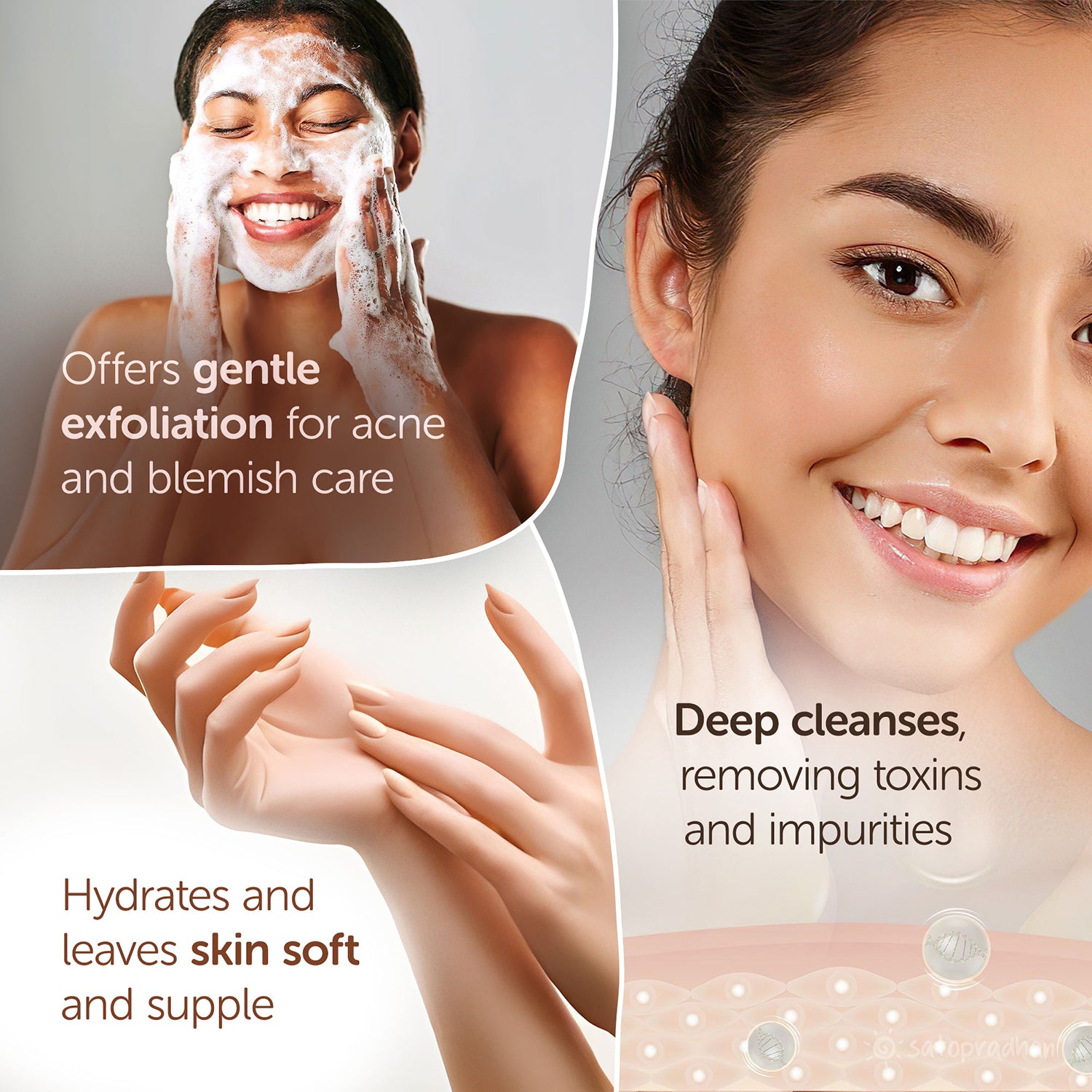 Promots deep cleansing and soften skin 
