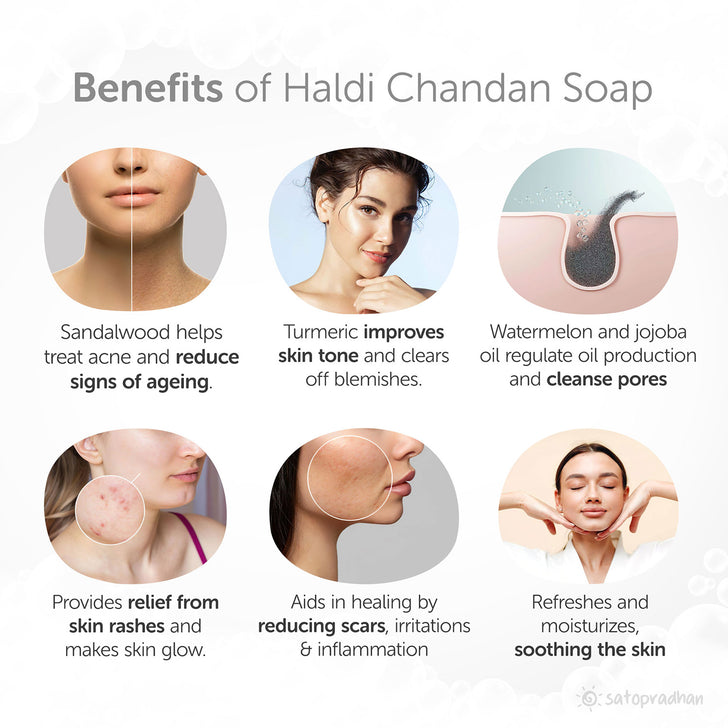 Anti-Ageing Haldi Chandan Soap 90g - Cold Processed Handmade Organic Vegan & Natural Soap