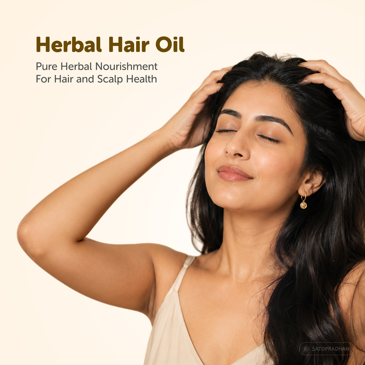 Herbal Hair Oil 200ml - Bakuchi, Kalonji & Rosemary Oil For Hair Growth & Thickness - Supports Hairfall Control & Scalp Health - Non-Sticky Oil - Plant-Based & Eco-friendly Hair Oil for Dry, Wavy & Curly Hair