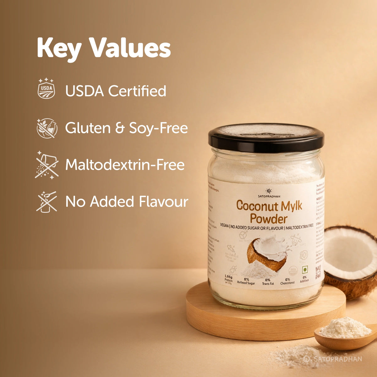 Coconut Mylk Powder 200g -100% Vegan & Pure | No Added Sugar or Flavour | Maltodextrin-Free