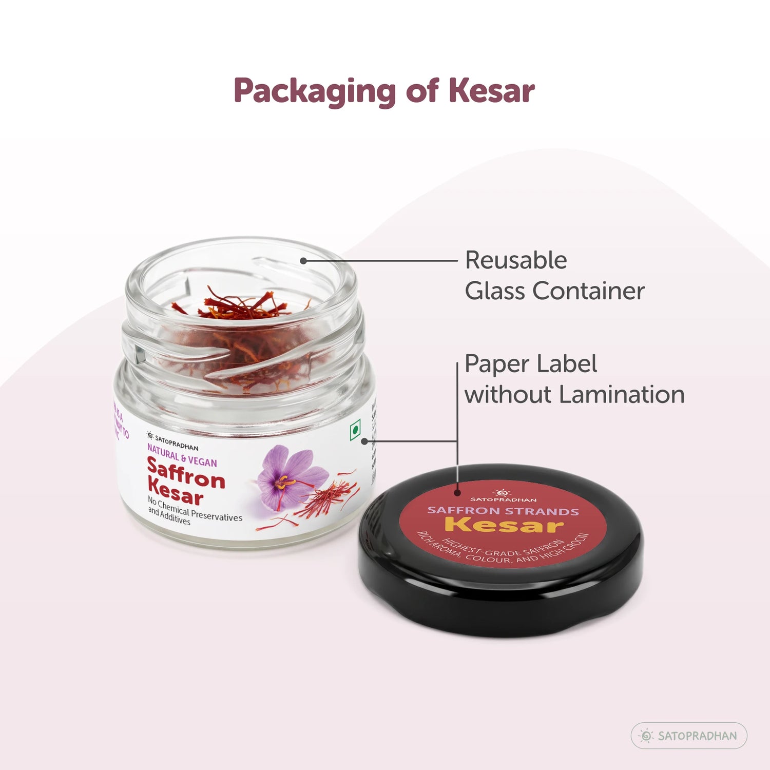 Kashmiri Saffron Strands 1g - Kesar - Organic & Pure without Adulteration