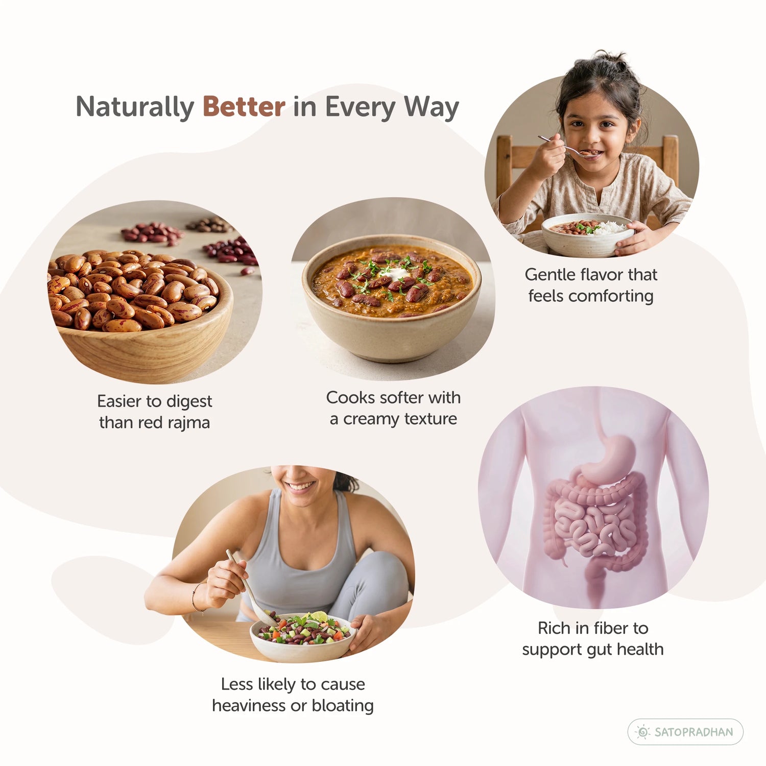 Organic Desi Rajma Chitra 800g - Unpolished Kidney Beans - Waghya Rajma
