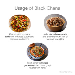 Black Chana Sabut - Bengal Gram Whole - Kala Chana Sabut 800g -  Organic, Raw, Unpolished & Wholesome - No Preservatives