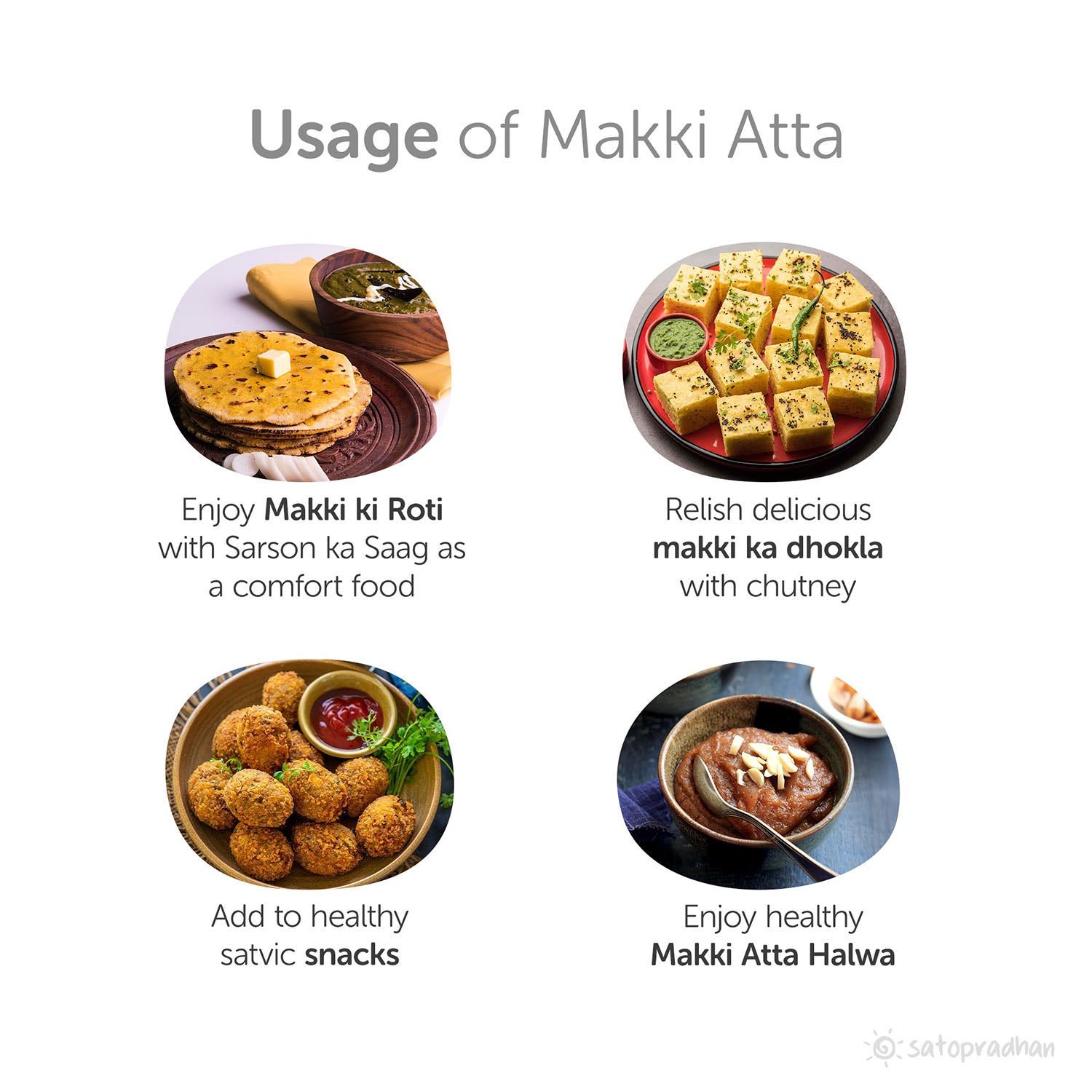 use to make makki ki roti, makki ka hokla, snacks, makki atta halwa
