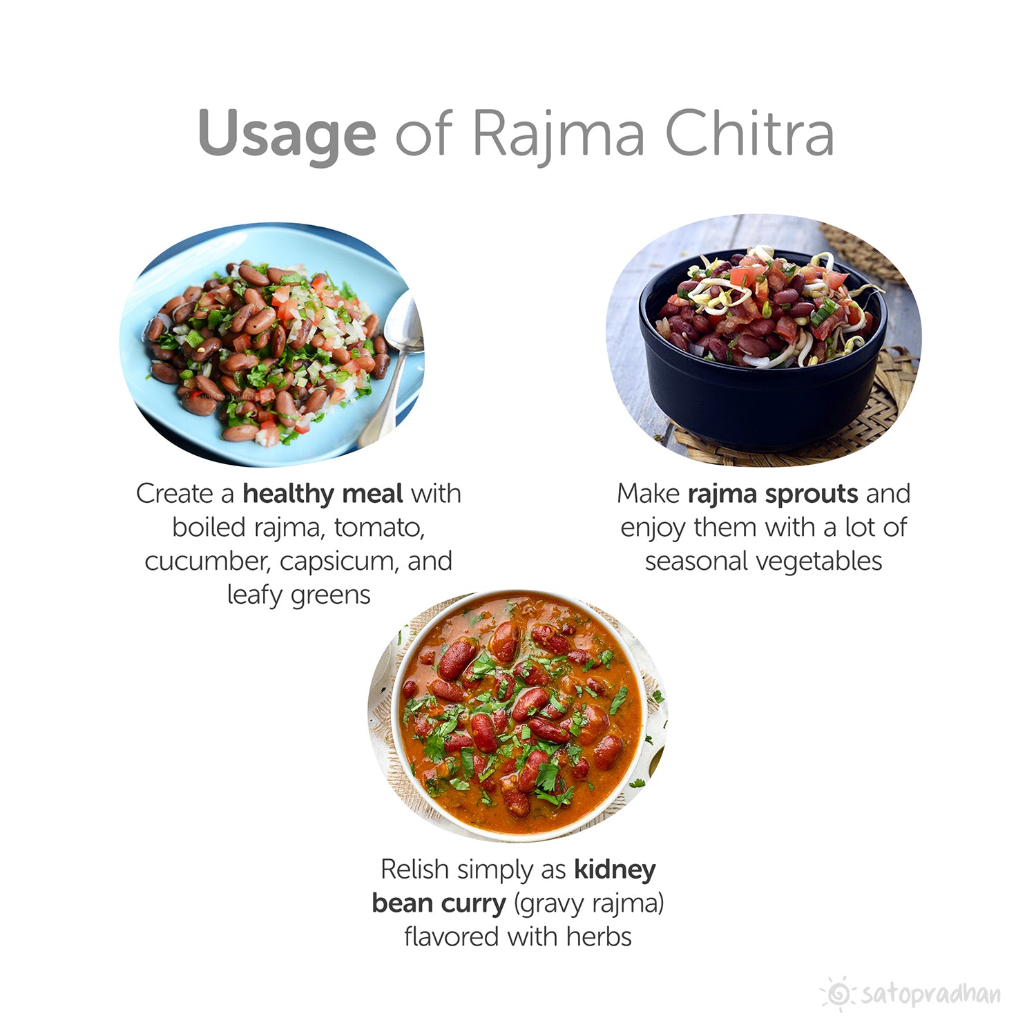 Rajma Chitra - Kidney Beans Chitra - Pinto Beans 800g - Organic, Raw, Unpolished & Wholesome - Choicest Quality without Additives