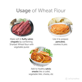 Wheat Flour Sharbati 4kg -Regional, Wholesome & Low on Gluten - Superior Quality, Organic & Unadulterated