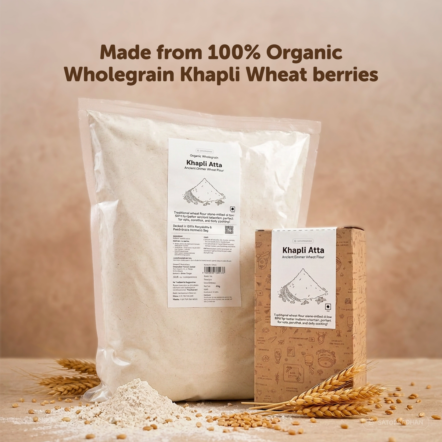 Made from organic khapli wheat berries