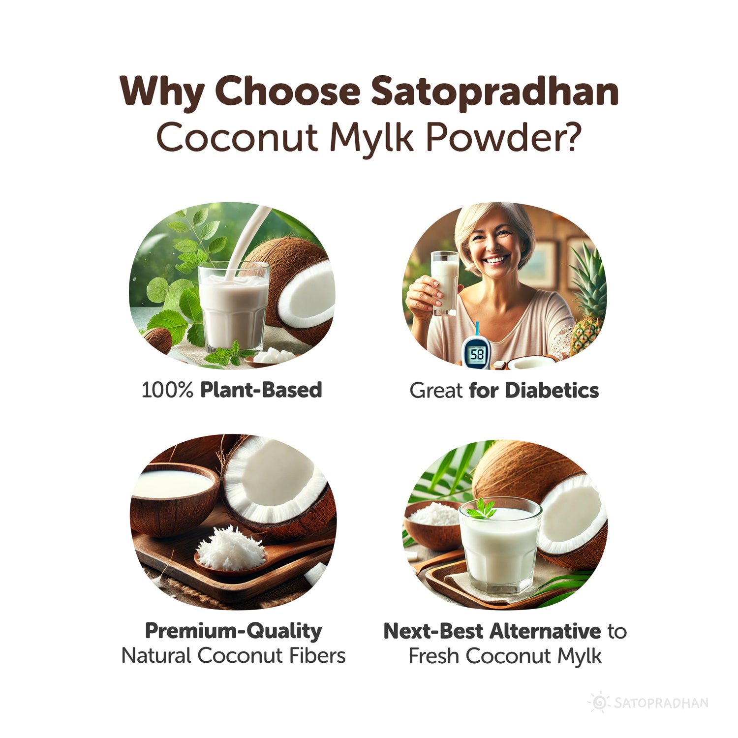 Coconut Mylk Powder 200g -100% Vegan & Pure | No Added Sugar or Flavour | Maltodextrin-Free.