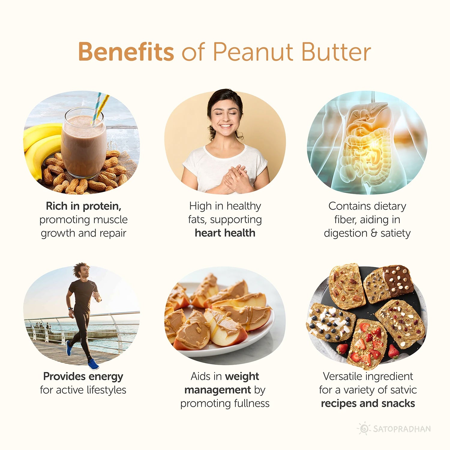 Natural Peanut Butter Crunchy 500g - Mildly Sweetened with Organic Jaggery Powder - All Natural, Gluten-Free, Organic, Healthy & Vegan - Ideal for Keto & Vegan Diets, Gym Goers, & Healthy Snacks