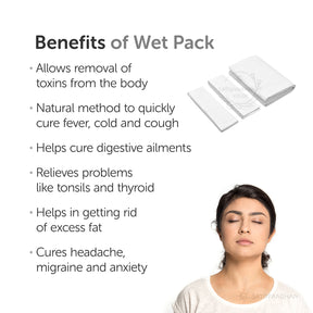 Therapeutic Cotton Cloth Wet Pack - Medium | Thandi Patti | Wet Pack to Detox Your Body | For Headache, Fever, Fatigue, Sore Throat, Cold & Cough Relief