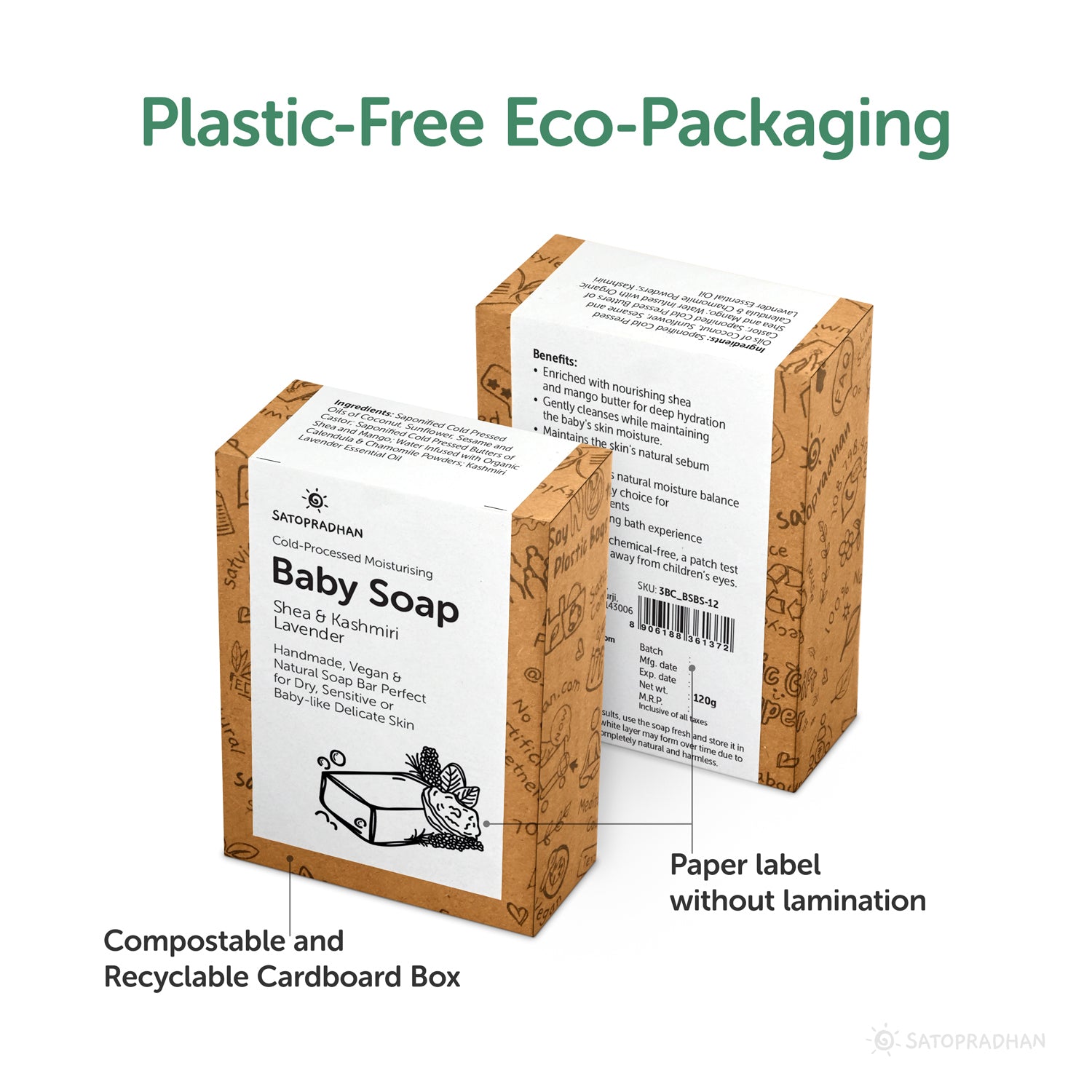 Packed in 100% eco-friendly and compostable packaging