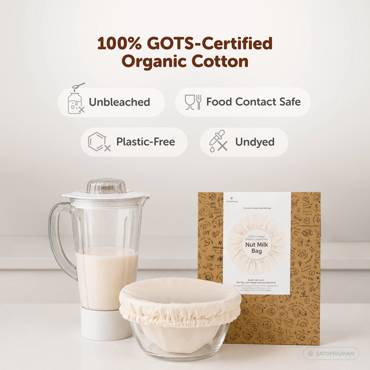 GOTS Certified 100% organic cotton cloth