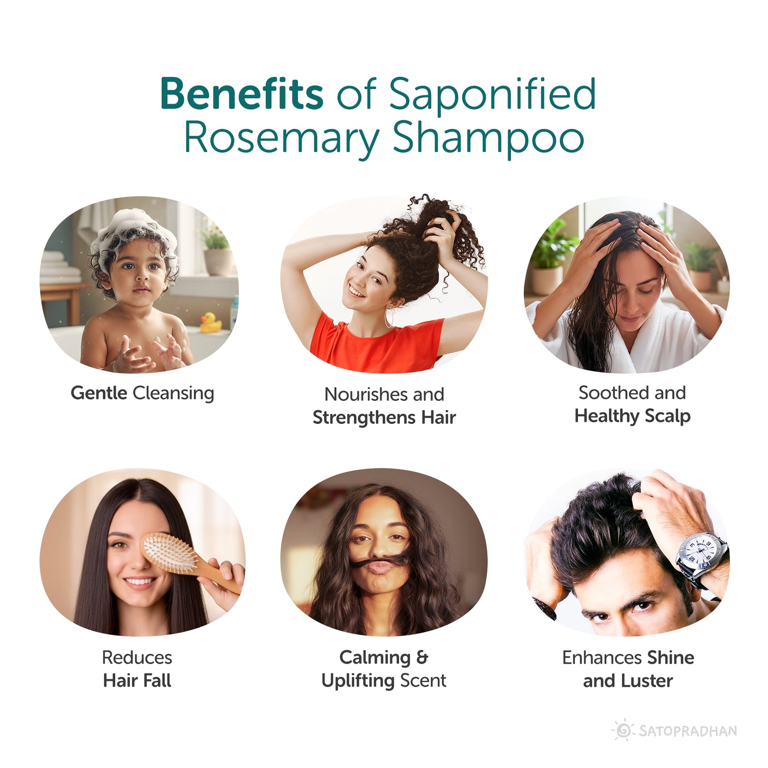 Benefits of Saponified Rosemary Shampoo 200ml or 750ml - Oil to Soap Formulated - Mild, Natural & Eco-friendly - For Normal to Oily Hair Types - Sulphate & Paraben-free - Supports Scalp Wellness