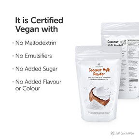 Coconut Mylk Powder 200g -100% Vegan & Pure | No Added Sugar or Flavour | Maltodextrin-Free.