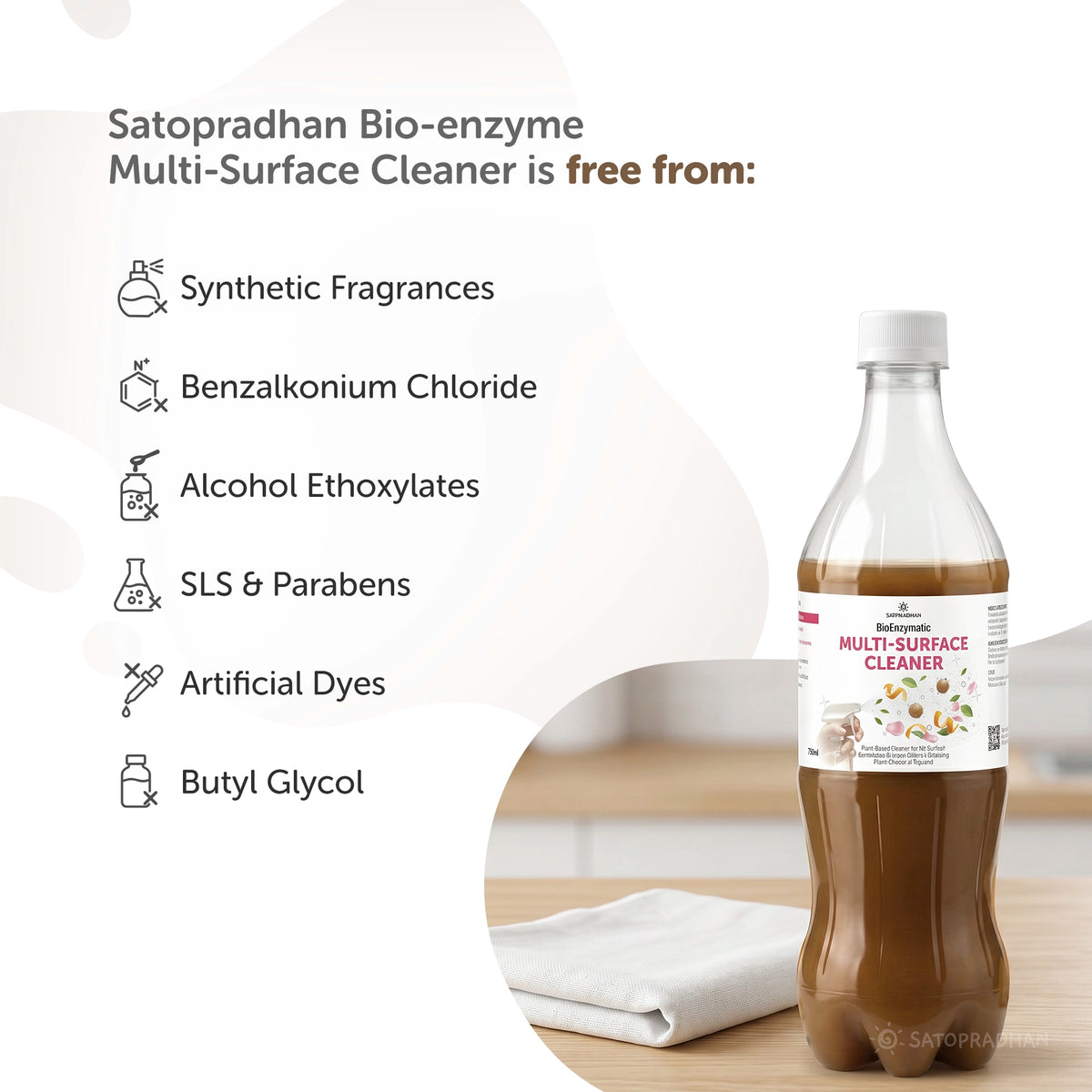 Substances which do not comprise multi-surface cleaner's formulation