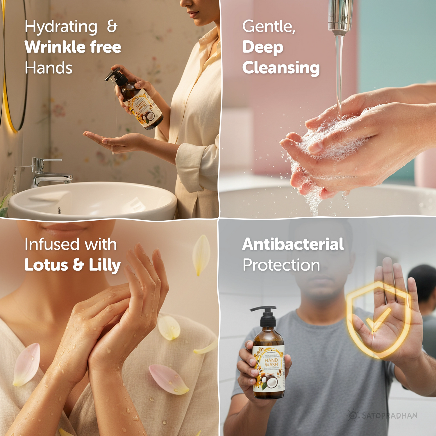 Benefits of Natural Liquid Handwash 200ml - Organic, Hydrating & Moisturizing Hand Soap for Sensitive Skin - Perfect Hand Cleanser & Disinfectant - Herbal, Vegan & Earth Friendly - For All Skin Types - Toxin Free Hand Soap - Hand Wash Without SLS