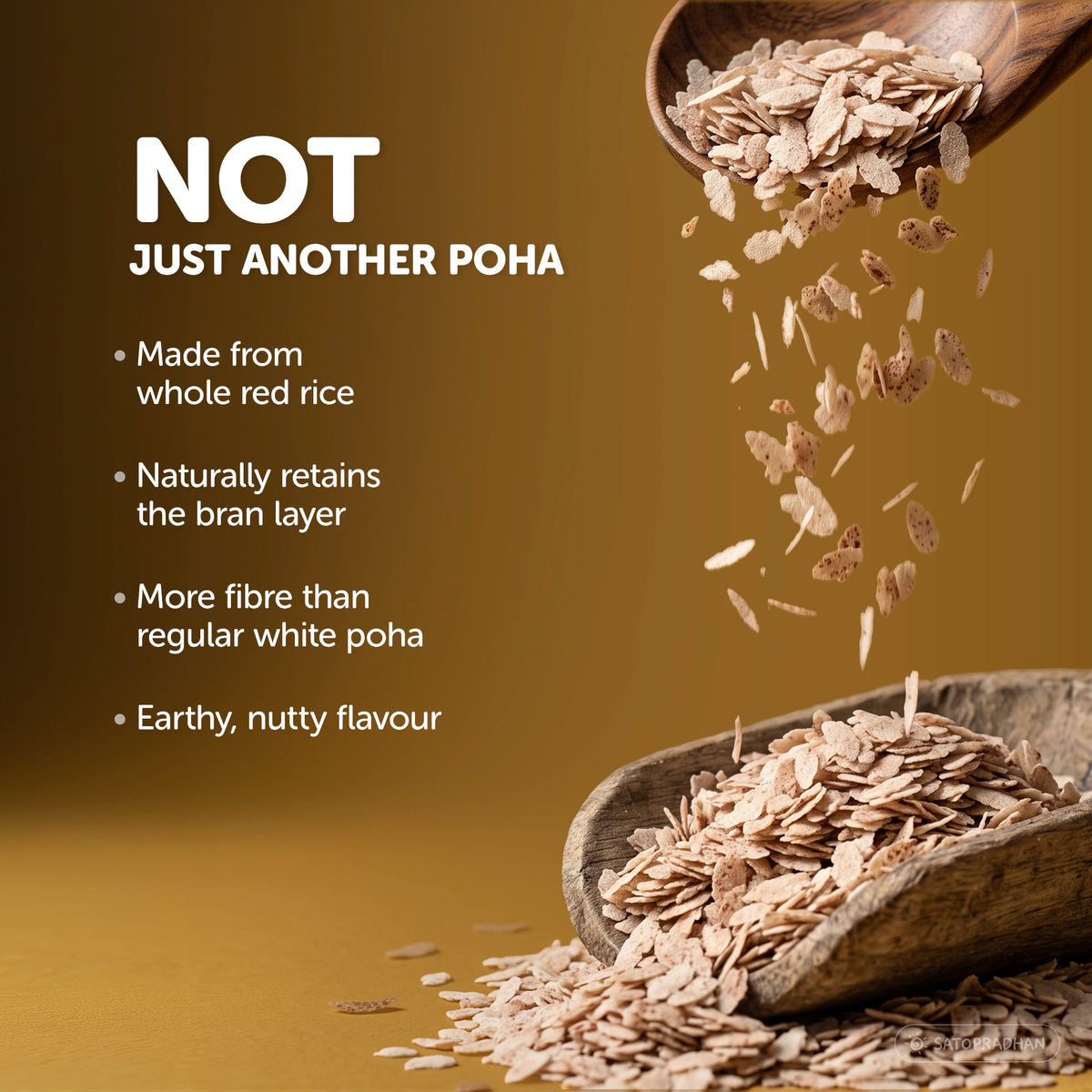 Poha Red - Organic & Wholesome 400g & 2.8 Kg - Gluten-free & Saponin-free - High-Quality Unrefined Grains without Preservatives