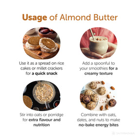 Sweetened Almond Butter Crunchy - 200g | Made with Organically Grown Almonds | All Natural, Gluten-Free & Vegan | Keto-Friendly Nut Butter