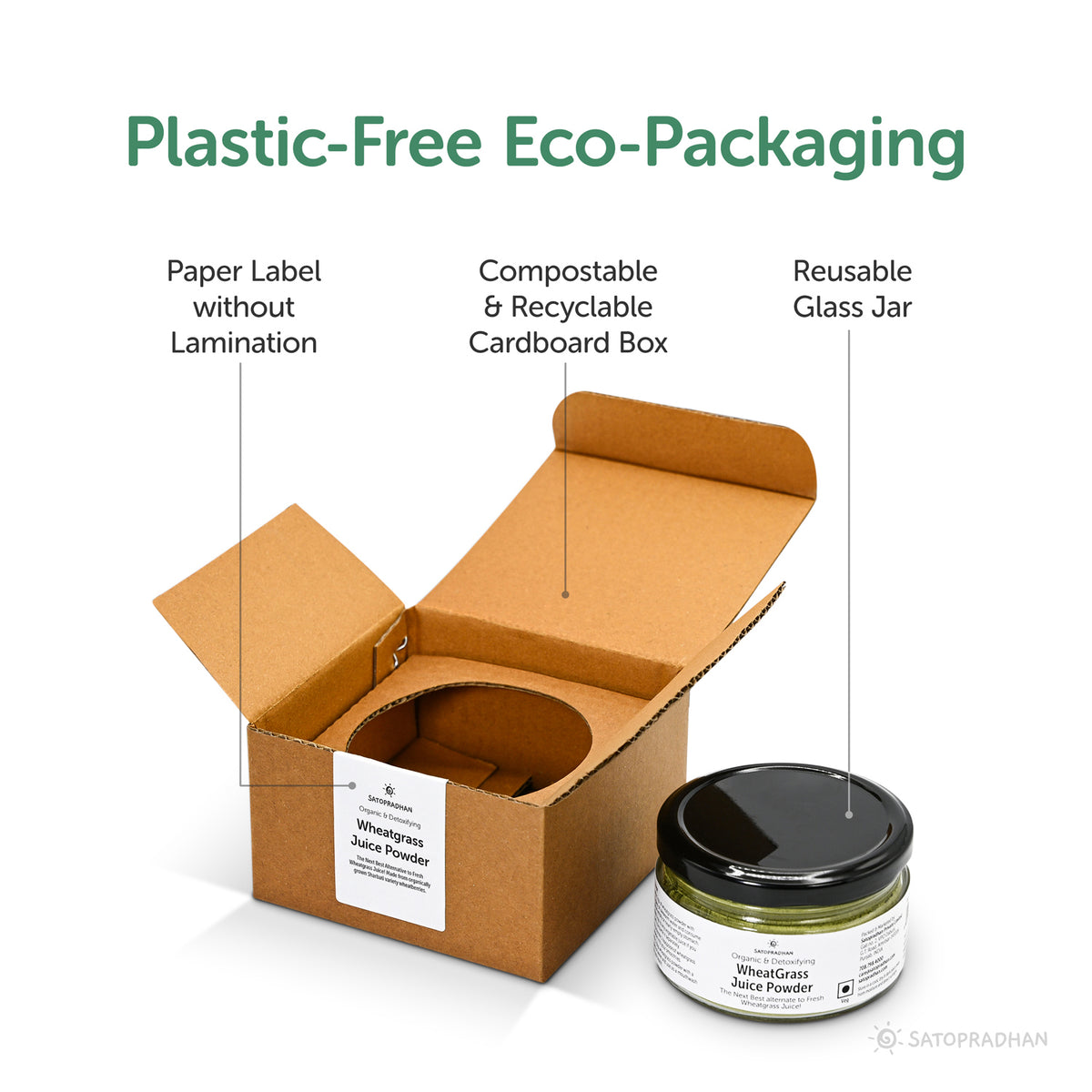 plant based, no chemicals, high in antioxidant, support body's internal cleansing, eco-packaging