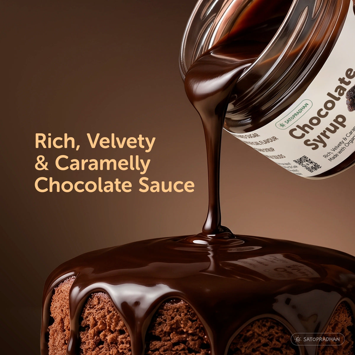 Organic Chocolate Syrup 200g | Date-Sweetened Chocolate Sauce with Real Cacao | No Refined Sugar, No Artificial Flavours