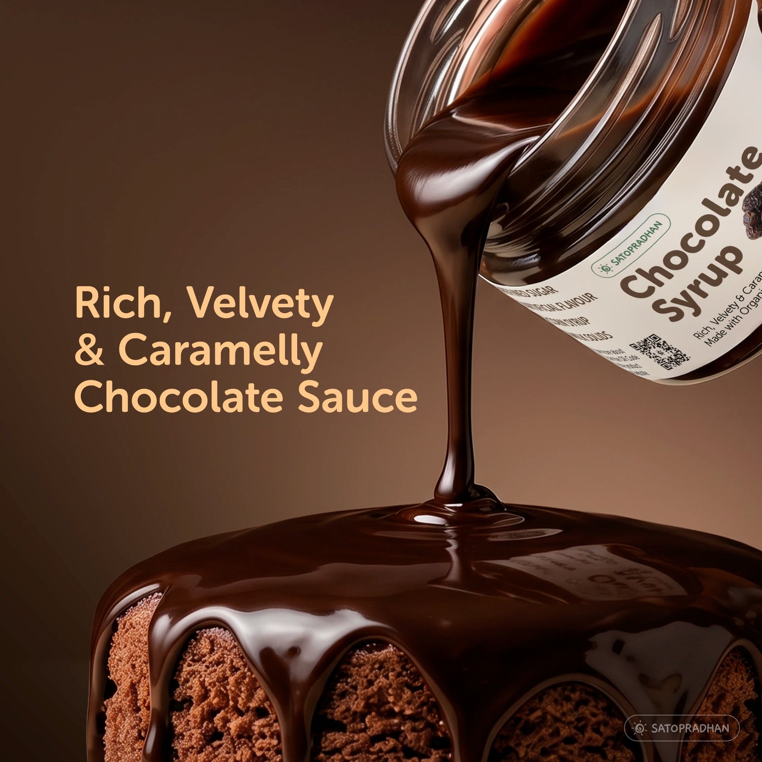 Organic Chocolate Syrup 200g | Date-Sweetened Chocolate Sauce with Real Cacao | No Refined Sugar, No Artificial Flavours
